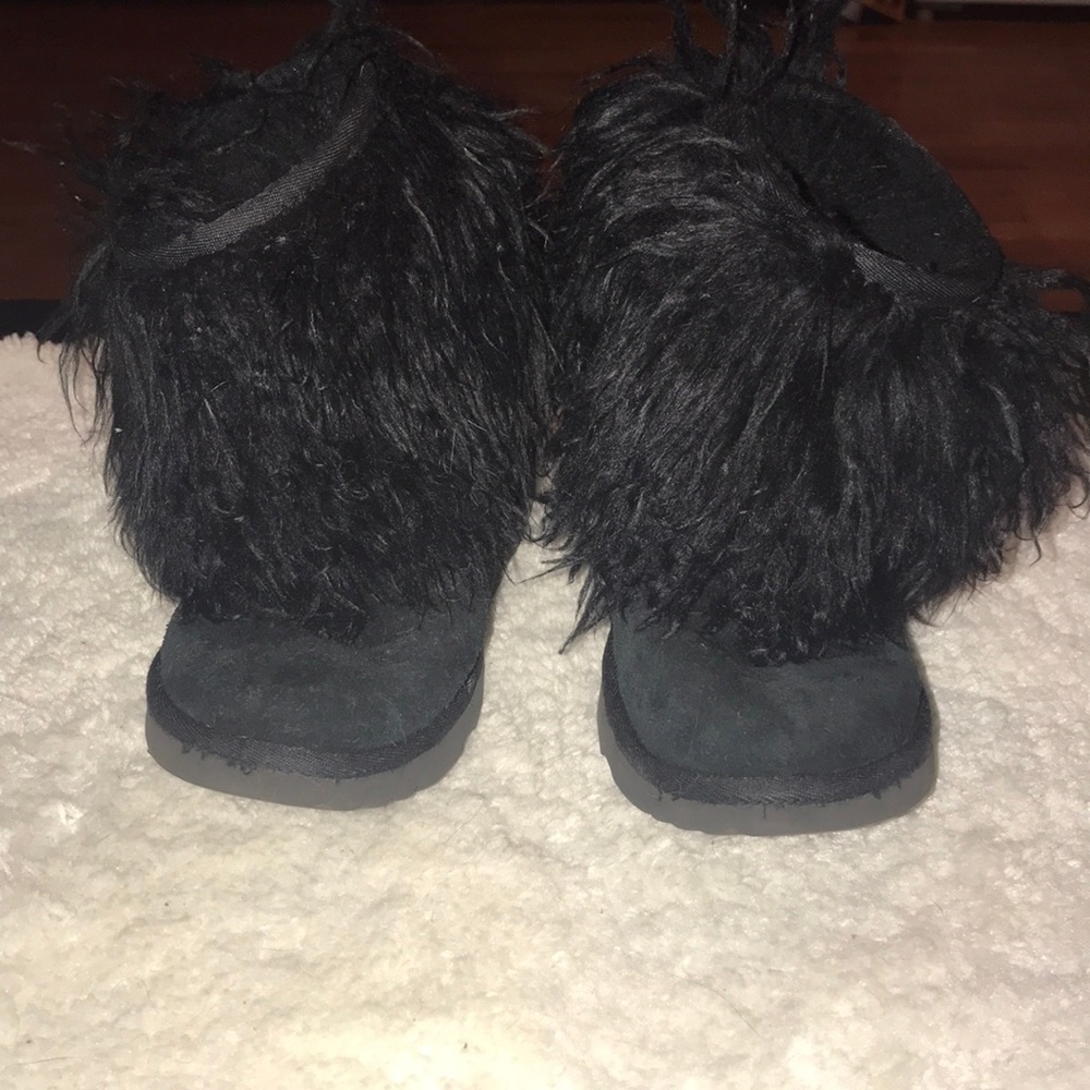 Furry Ugg Boots size 2 in big girls